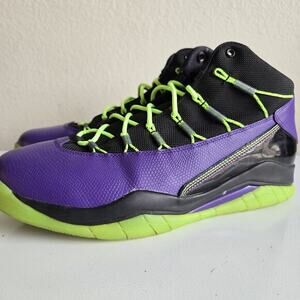 Nike 616846-018 Mens Size 8.5 Purple Black‎ Green Jordan Prime Flight Sneakers